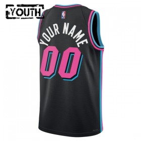 Dres Miami Heat Prilagođeni Nike 2025-26 City Edition Crno Swingman - Dječji